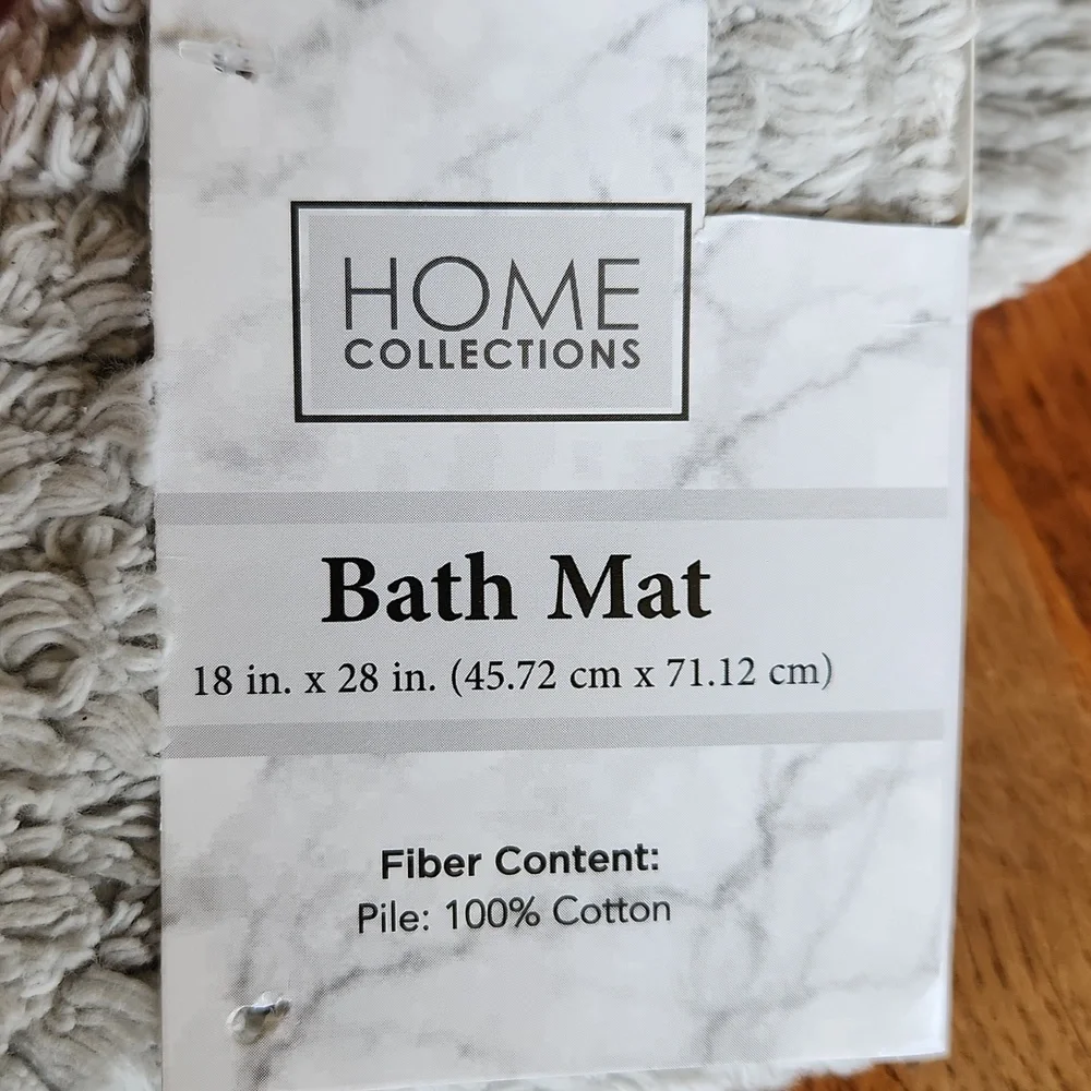 Boho Bath Mat Rug‎ with Tassels Gray Cotton